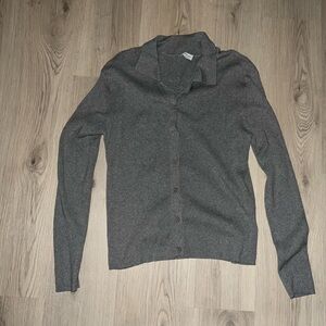 Miss Selfridge Gray Cardigan Sweater – Women’s Size L – Button-Up Long Sleeve